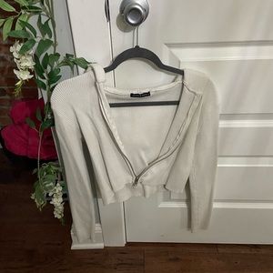 Brandy Melville White Arden Sweater Top